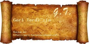 Gerl Terézia névjegykártya